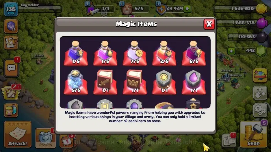Clash of Clans Accounts TH15-BH8|LVL 136|League Witch17|Ghost Queen Skin|B image 11