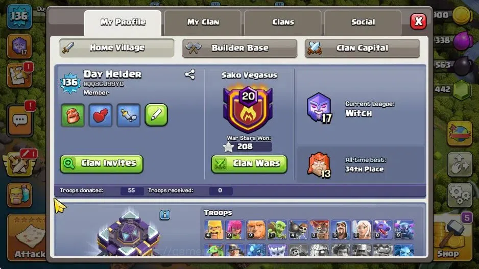 Clash of Clans Accounts TH15-BH8|LVL 136|League Witch17|Ghost Queen Skin|B image 14