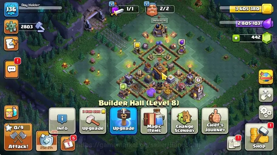 Clash of Clans Accounts TH15-BH8|LVL 136|League Witch17|Ghost Queen Skin|B image 9