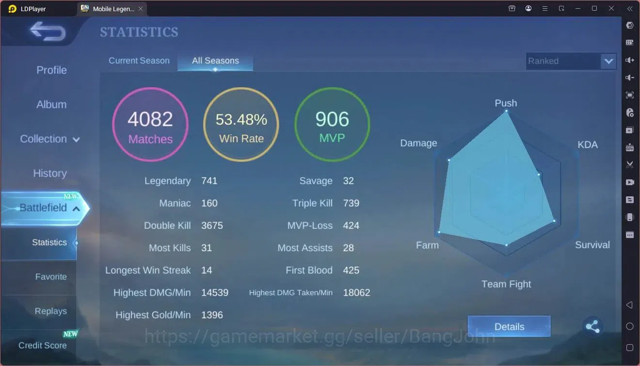 Mobile Legends: Bang Bang Accounts Global|Hero 114|Skin 218|Renowned|Prime YZ,Claude| image 16