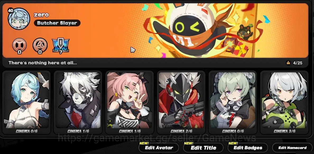 Zenless Zone Zero Accounts Starter ASIA|IK 40|S1 Ep|2,3K PolyCh|2 Limited(Promeia,Seed)+1 Standard[Lyacaon]|1S BangBo|MC 4