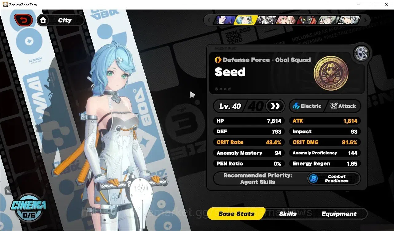 Zenless Zone Zero Accounts Starter ASIA|IK 40|S1 Ep|2,3K PolyCh|2 Limited(Promeia,Seed)+1 Standard[Lyacaon]|1S BangBo|MC 8