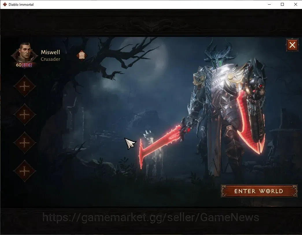 Diablo Immortal Accounts SA - Malah|CS ON|Lv60(816)|Crusader|CR 43k|Reso 42 image 1