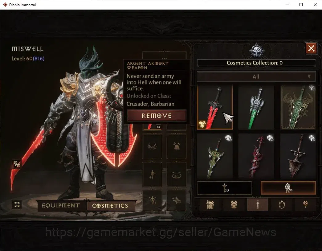 Diablo Immortal Accounts SA - Malah|CS ON|Lv60(816)|Crusader|CR 43k|Reso 42 image 10