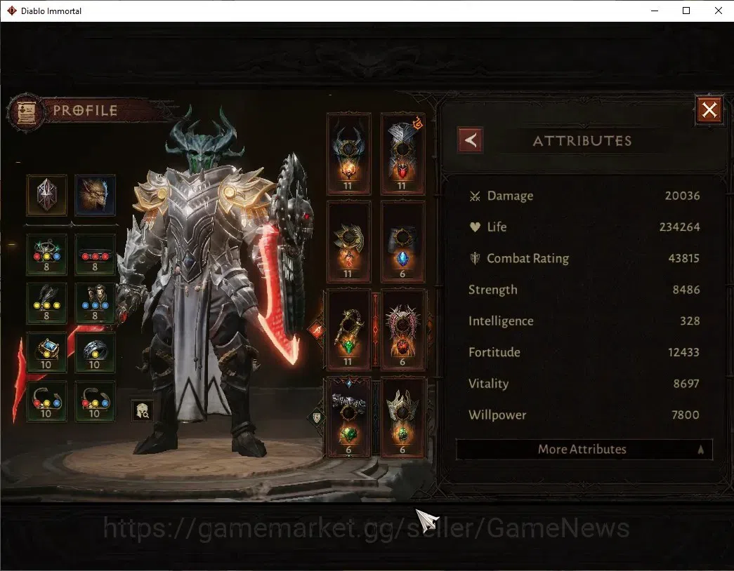 Diablo Immortal Accounts SA - Malah|CS ON|Lv60(816)|Crusader|CR 43k|Reso 42 image 4