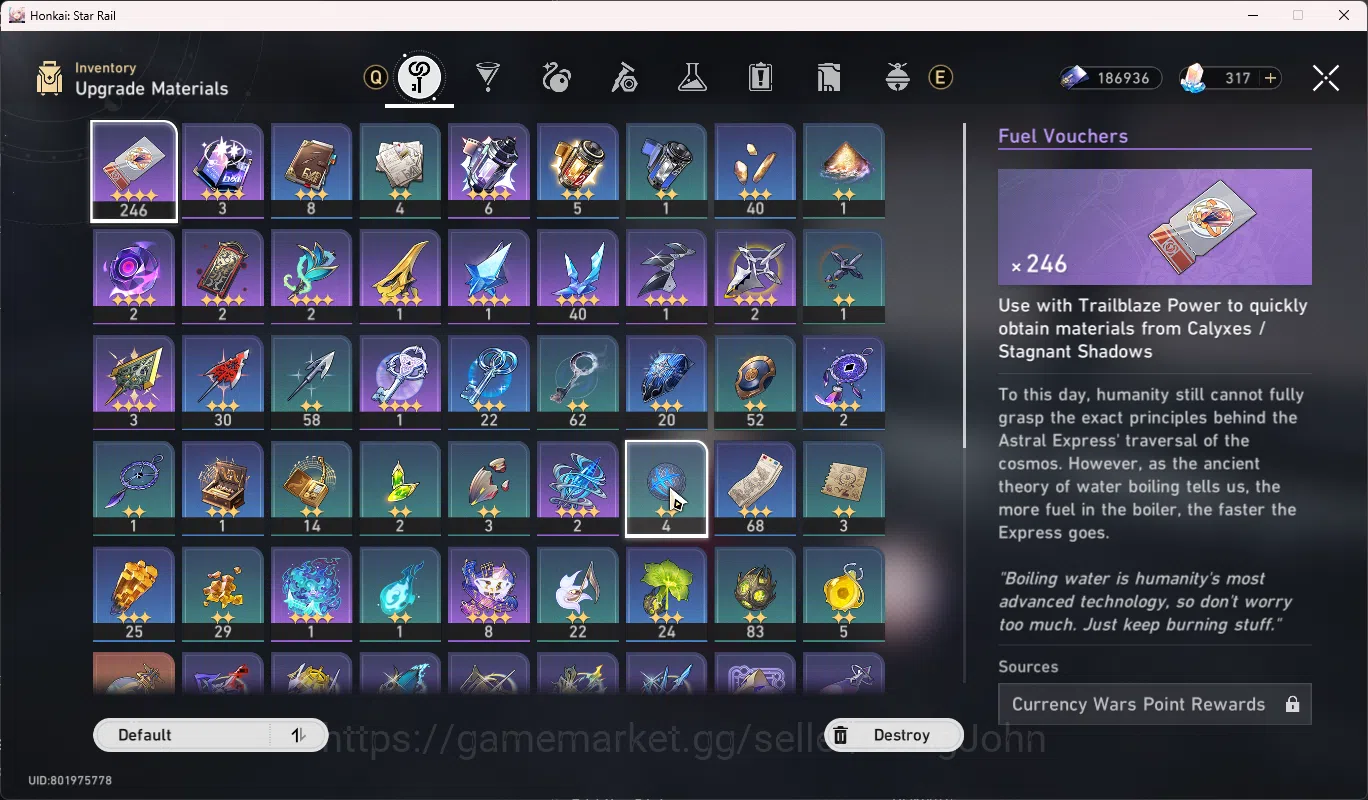 Honkai Star Rail Accounts Others ASIA | TL 70 | Limit 22 | Costume Ruan Mei | Acheron S1 | Cyerene | Tribbie | Saber | Robin 10