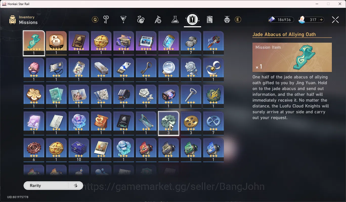 Honkai Star Rail Accounts Others ASIA | TL 70 | Limit 22 | Costume Ruan Mei | Acheron S1 | Cyerene | Tribbie | Saber | Robin 15
