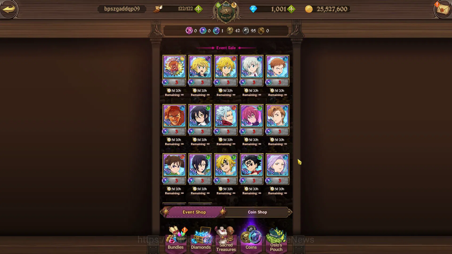 The Seven Deadly Sins: Grand Cross Accounts Global|264K CC|Fresh Starter Ch1|1,001 DM|1 UR| De image 4