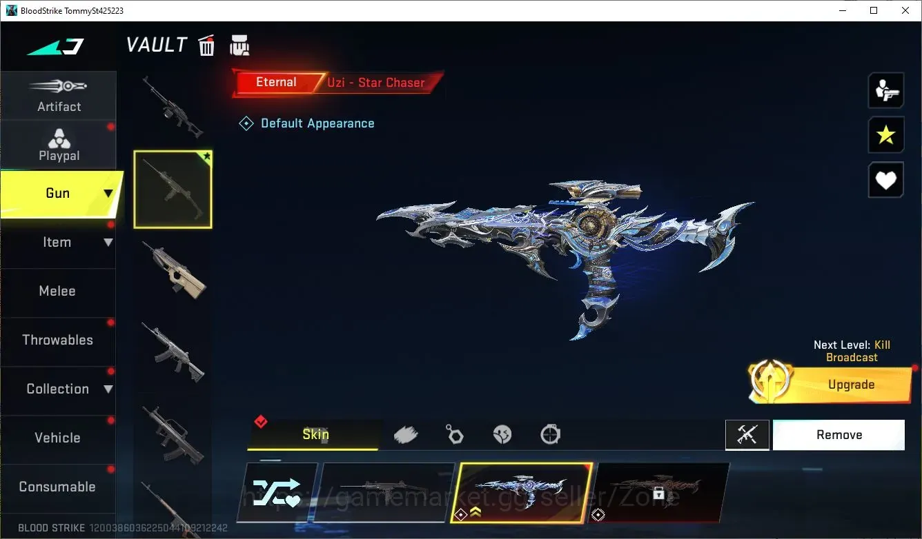 Blood Strike Accounts Starter ASIA|STARTER|1 ETERNAL: Uzi - Star Chaser|2 LEGENDARY Chests|1 Change name card|1 Rare 1