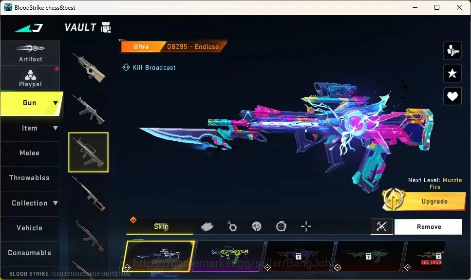 Blood Strike Accounts Collab Skin ASIA |1 Eternal Desert Eagle | Collab Guns : 4 7DS,2EVA,2TR | 7 Ultra |1 Name Changing 15