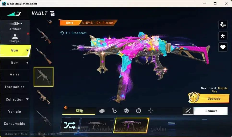 Blood Strike Accounts Collab Skin ASIA |1 Eternal Desert Eagle | Collab Guns : 4 7DS,2EVA,2TR | 7 Ultra |1 Name Changing 17