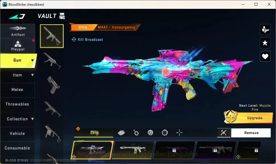 Blood Strike Accounts Collab Skin ASIA |1 Eternal Desert Eagle | Collab Guns : 4 7DS,2EVA,2TR | 7 Ultra |1 Name Changing 2