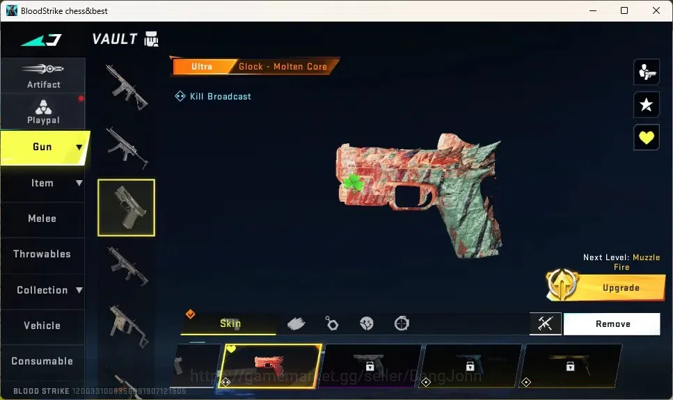 Blood Strike Accounts Collab Skin ASIA |1 Eternal Desert Eagle | Collab Guns : 4 7DS,2EVA,2TR | 7 Ultra |1 Name Changing 3
