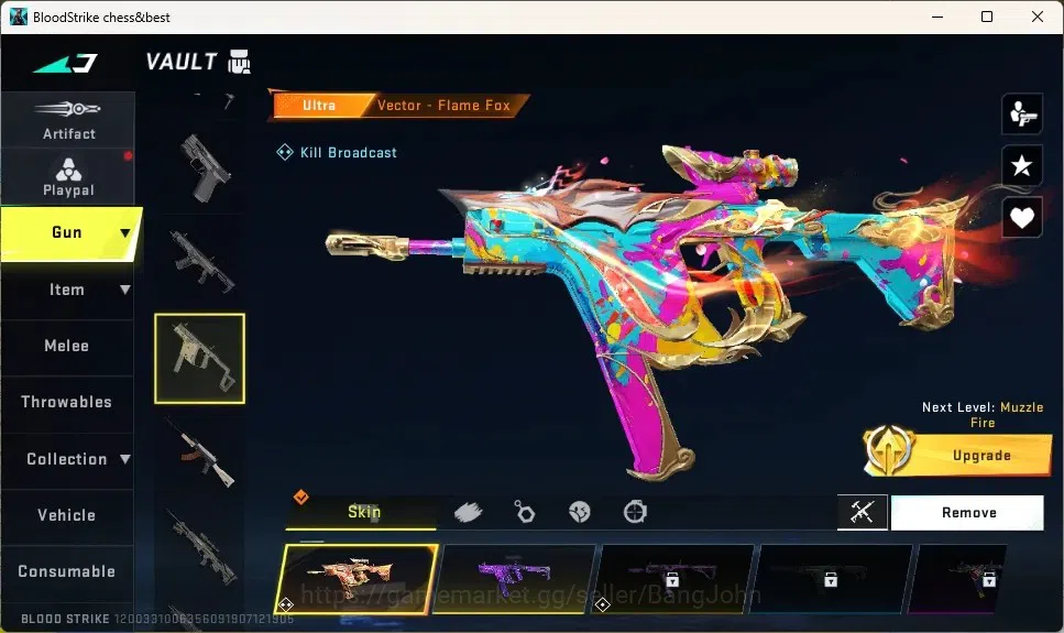 Blood Strike Accounts Collab Skin ASIA |1 Eternal Desert Eagle | Collab Guns : 4 7DS,2EVA,2TR | 7 Ultra |1 Name Changing 4