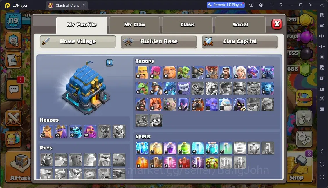 Clash of Clans Accounts Global |TH 12-BH 4|LVL 119|HH 6|BK 63,AQ 65,MP 38, image 2