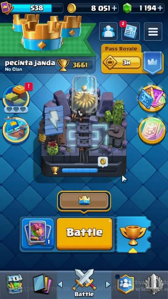 Clash Royale Accounts KTL 10|Trophy 3661|Card 66|Limited Skin|1 Hero 2 E image 1