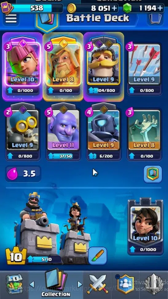 Clash Royale Accounts KTL 10|Trophy 3661|Card 66|Limited Skin|1 Hero 2 E image 3