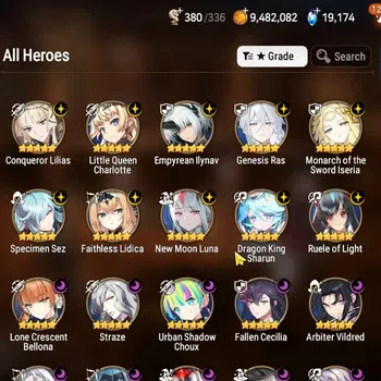 Epic Seven Accounts Starter GLOBAL UnVerif|20 ML(Monarch Iseria,Gras,LC Belona,ZIO,etc)+AUBE,Ab Fumyr,Setsuka,Rinak,etc|AUTO