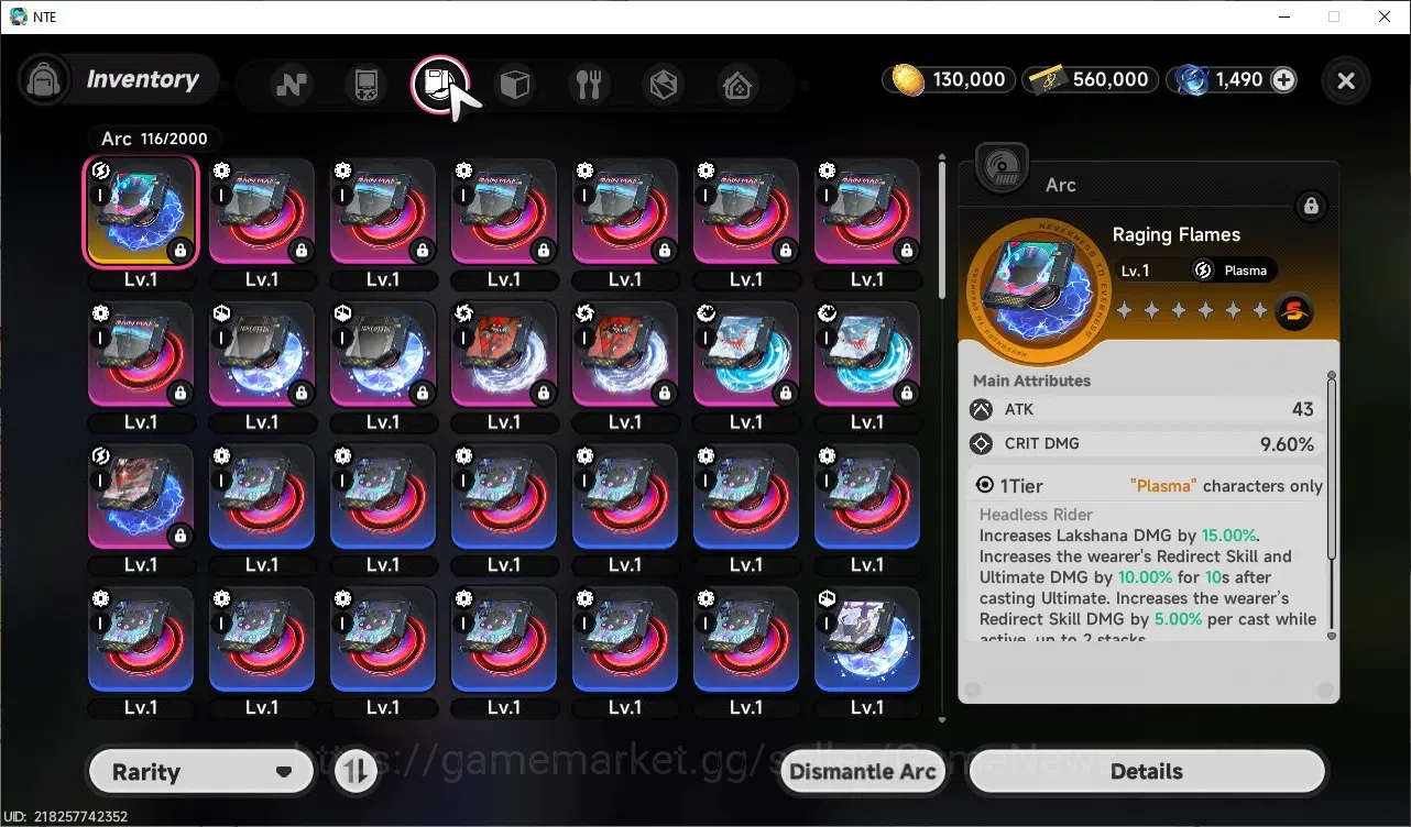 Neverness to Everness Accounts GLOBAL EU|HL 3|1490 Annulith|3 SSR 1 Limited [Lacr image 11