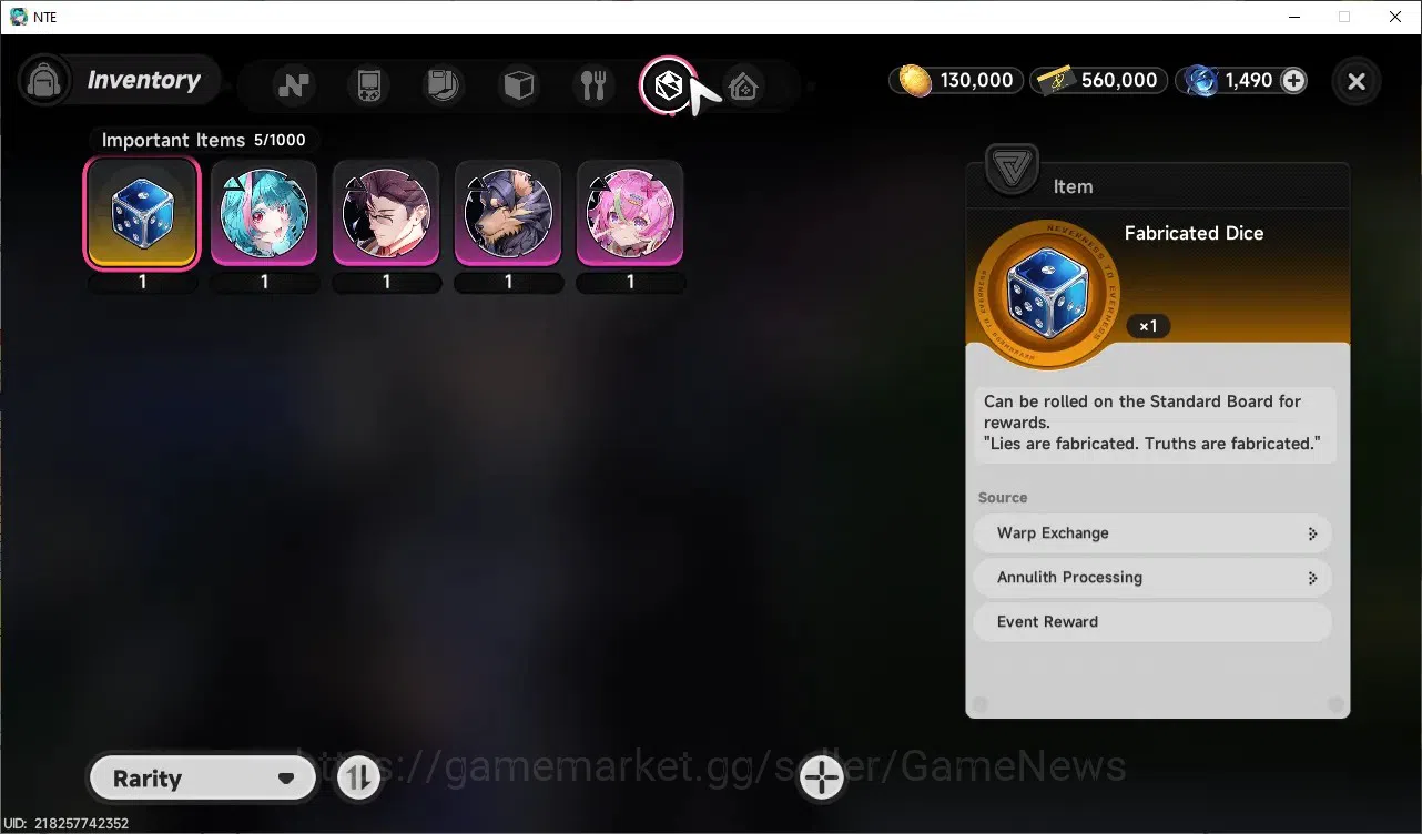 Neverness to Everness Accounts GLOBAL EU|HL 3|1490 Annulith|3 SSR 1 Limited [Lacr image 12