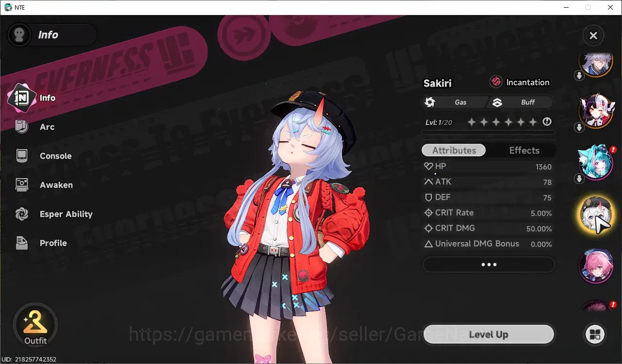 Neverness to Everness Accounts GLOBAL EU|HL 3|1490 Annulith|3 SSR 1 Limited [Lacr image 5