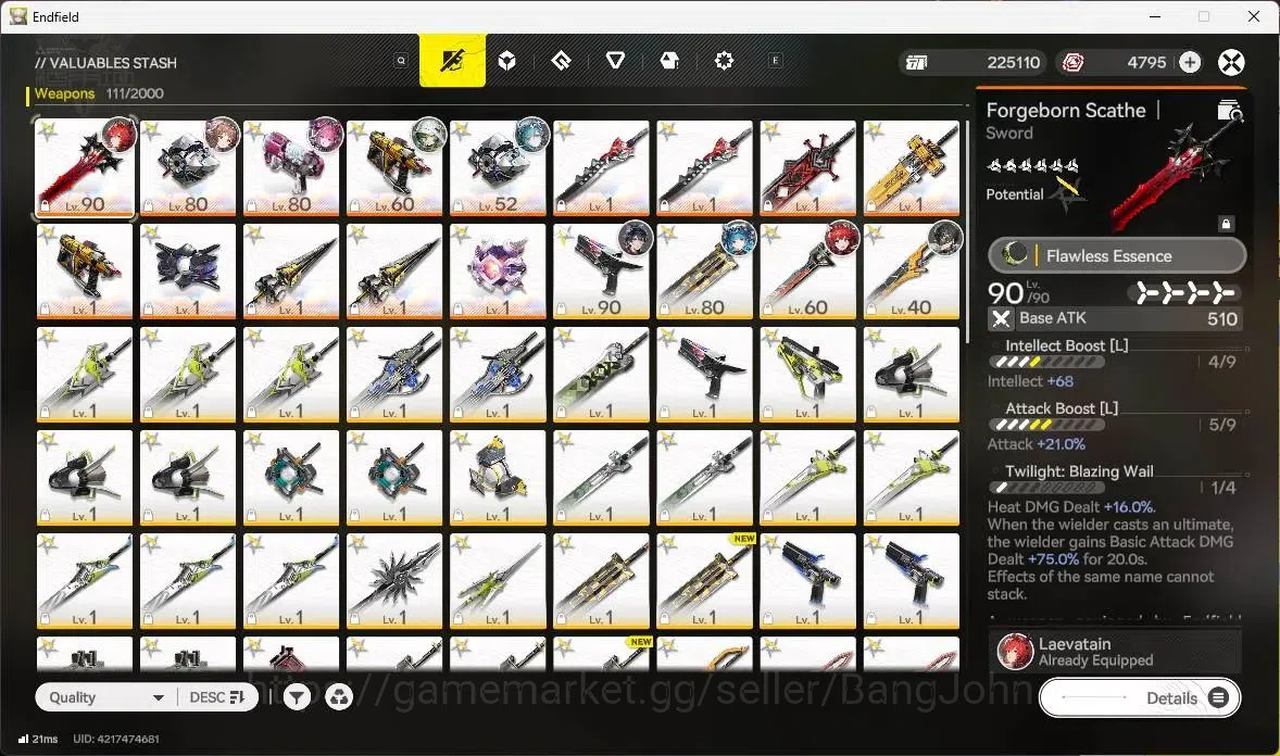 Arknights: Endfield Accounts Asia | Lv 55 | 3 Limit | LaevatainP1+sign,Yvonne,L image 10