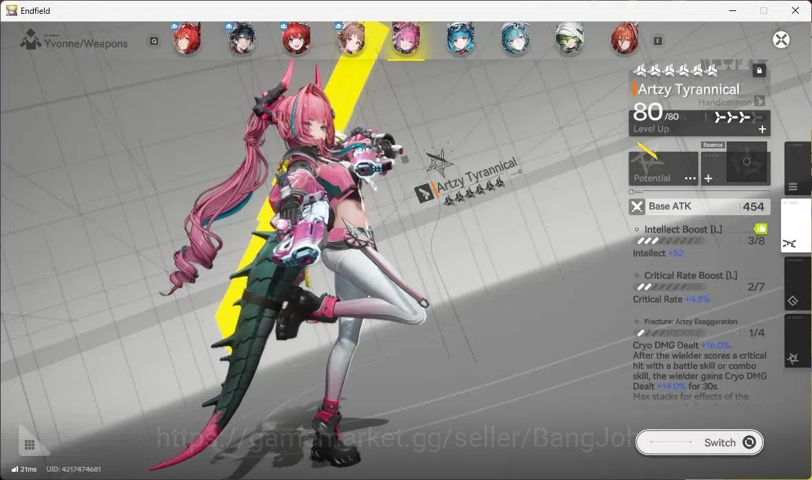 Arknights: Endfield Accounts Asia | Lv 55 | 3 Limit | LaevatainP1+sign,Yvonne,L image 6