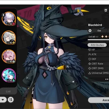 Neverness to Everness Accounts Global NA|HL 41|TL 28|8 S-Class, 1Limited (BlackBird A3 +Outfit+Signature Arc) |1 Glider