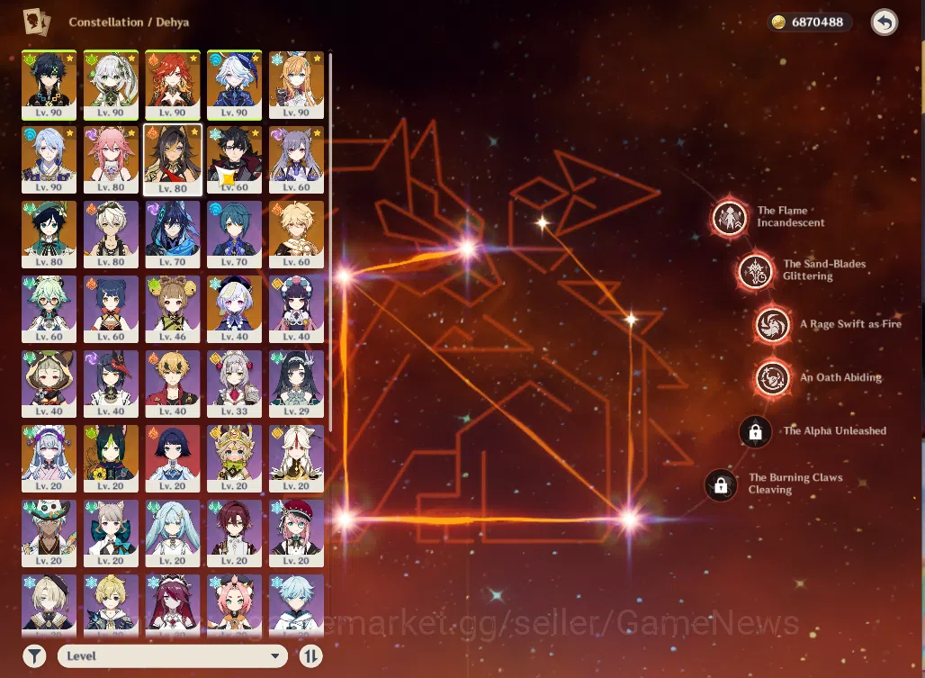 Genshin Impact Accounts ASIA|AR56|PremTeam Mavuika|6Limited+2(*5WEP)|Furin image 15