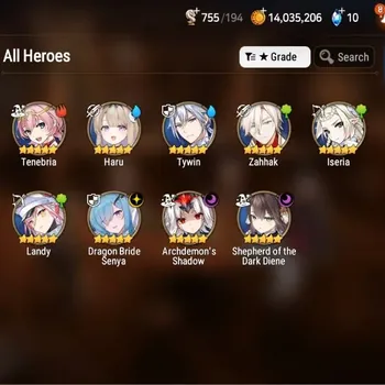 Epic Seven Accounts Starter Global Unverif|Fresh Starter|3ML(A.Shadow,SD.Diene,DB.Senya)+Haru|Theater Fresh|Episode 1