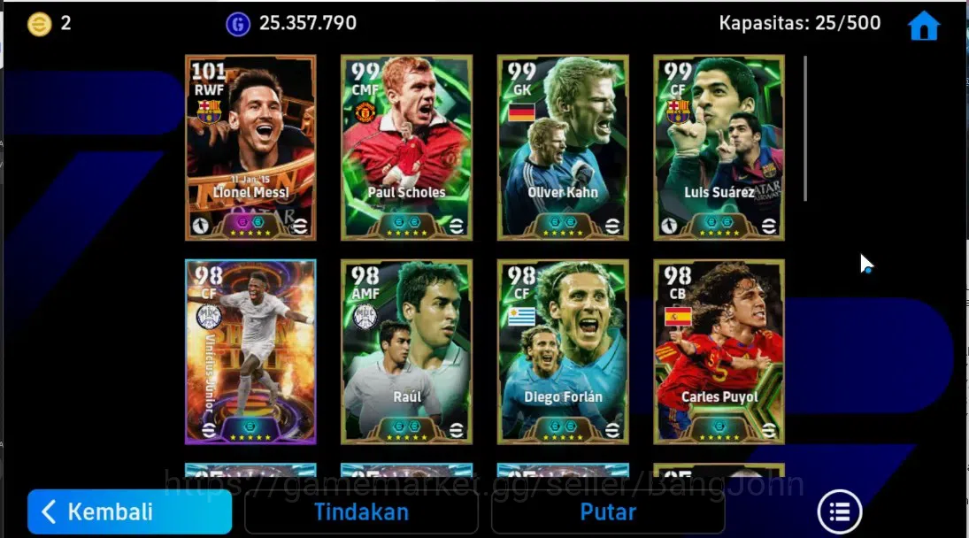 eFootball Accounts Android|PW 3203|Lionel Messi BigT,Paul Scholes Epi image 2