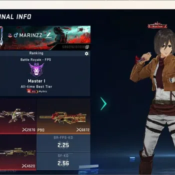 Blood Strike Accounts Others ASIA | 1 EVO Gun: FAL|1 Eternal Gun|Ultra Melee:Talon Knife-Scythe|Stirker AOT RAN Mikasa|14