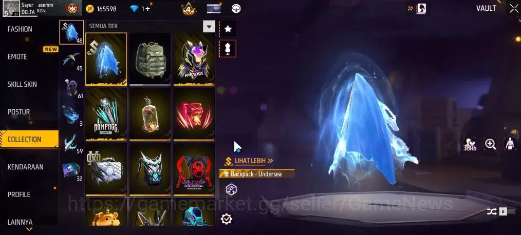 Free Fire Accounts Indonesia|M1887 Hand Of Hope|SCAR Megalodon Alpha  image 12