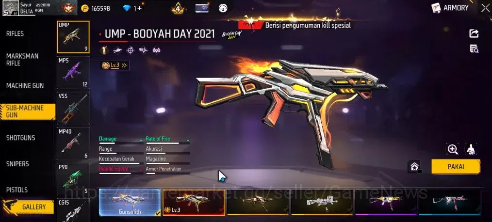 Free Fire Accounts Indonesia|M1887 Hand Of Hope|SCAR Megalodon Alpha  image 8