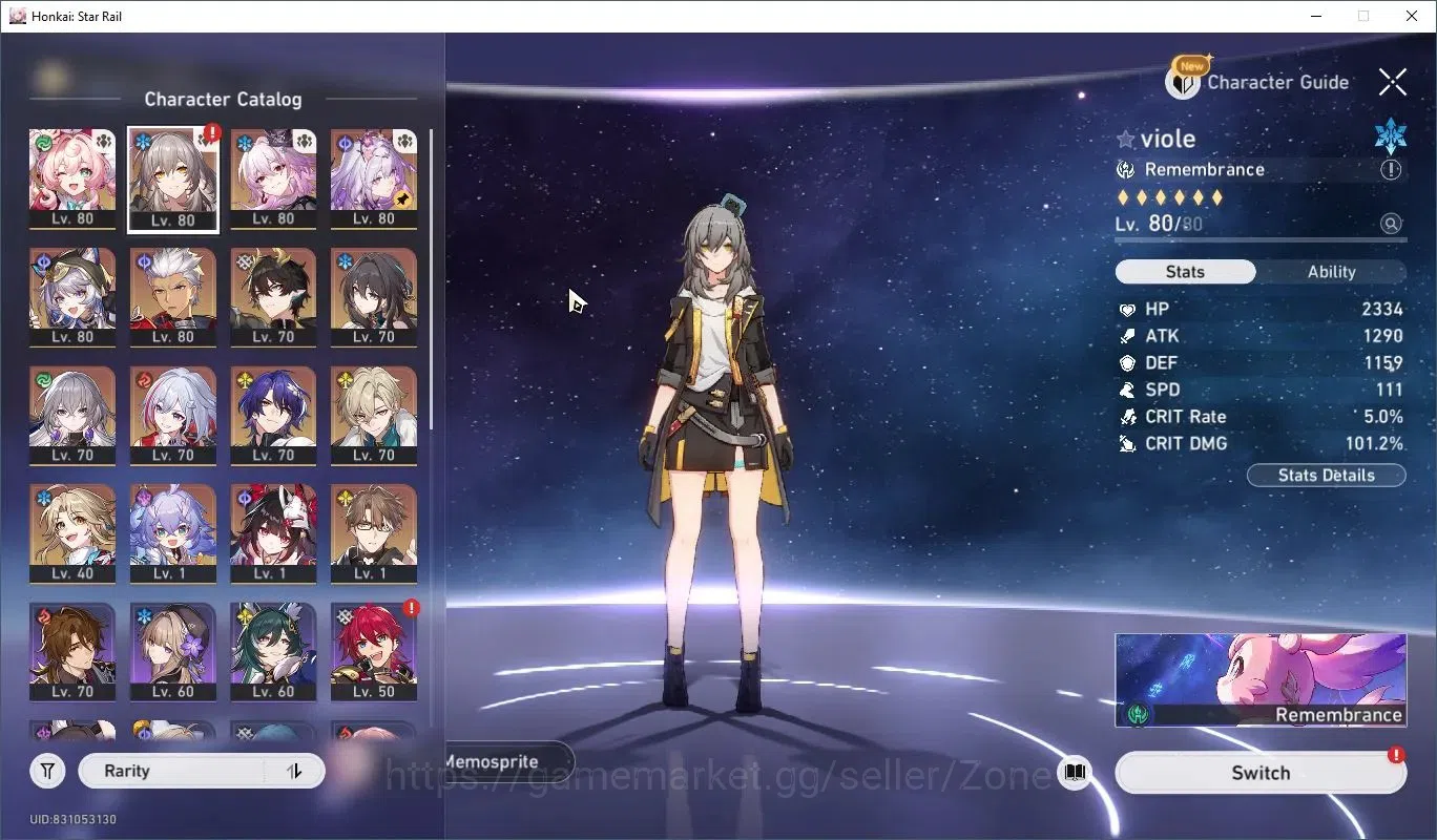 Honkai Star Rail Accounts ASIA|TL65|24 Lim Lv80|Castorice E1+Evernight+Hyaci image 2