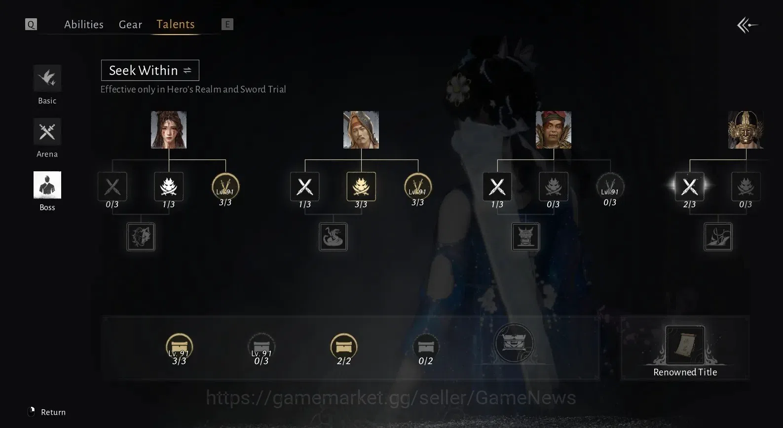 Where Winds Meet Accounts Global|Lv 95| 3.113 GS|Masked Grace Set,Peaceful l image 12
