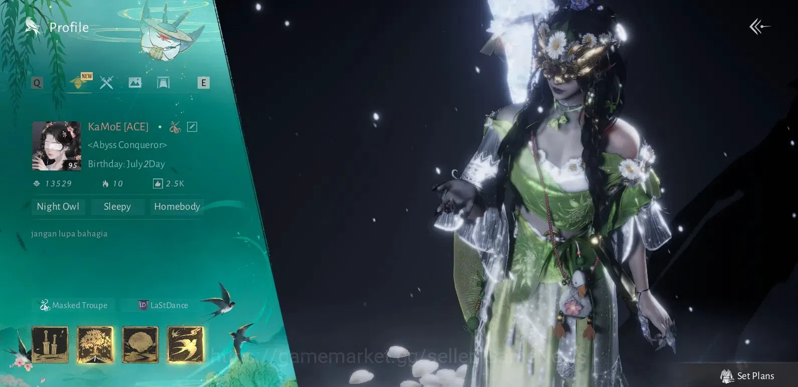Where Winds Meet Accounts Global|Lv 95| 3.113 GS|Masked Grace Set,Peaceful l image 3