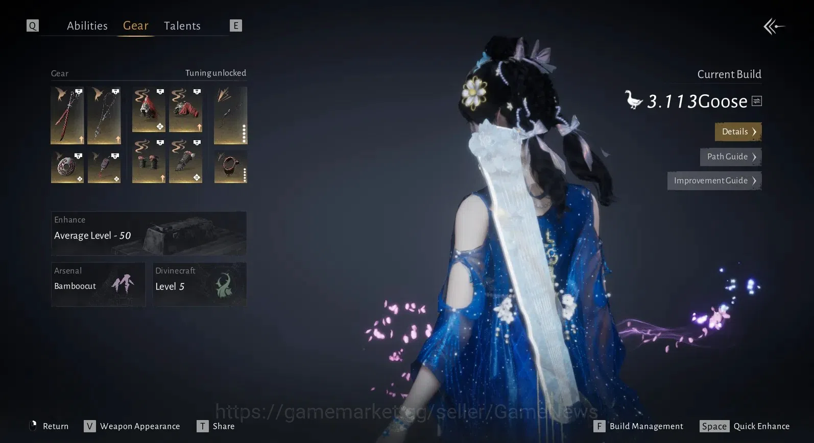 Where Winds Meet Accounts Global|Lv 95| 3.113 GS|Masked Grace Set,Peaceful l image 9