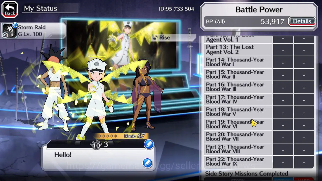 Bleach: Brave Souls Accounts Starter [GLOBAL]6K Orbs+Fresh All Story|TYBW26 Lilto,Swimsuit25 Yoruichi,TYBW25 Nana,TYBW24 5
