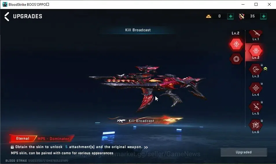Blood Strike Accounts ASIA|2 ETERNAL[MP5-Dominator Lv2,AUG-Empyrean]|Mel image 12