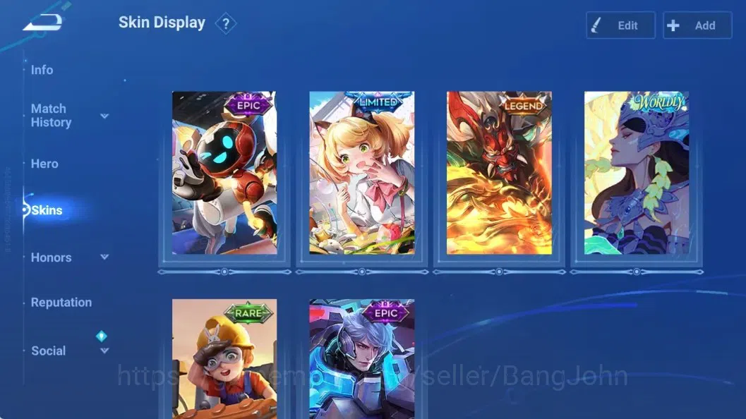 Honor of Kings Accounts Global|29H 13S|Legend [Dian Wei]|Limited [Daji]|Ep image 3