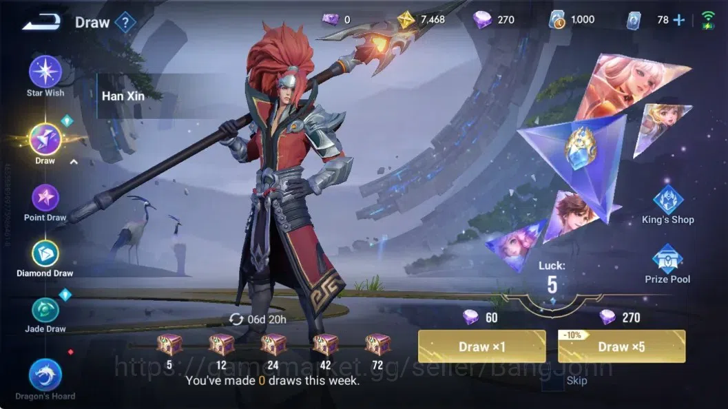 Honor of Kings Accounts Global|29H 13S|Legend [Dian Wei]|Limited [Daji]|Ep image 7