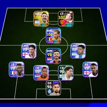 eFootball Accounts Legends & Iconic Players Mobile|PW 3093|BIGT Lionel Messi,EPic Wayne Rooney,Diego Forlan,Etc|Shwt Kevin