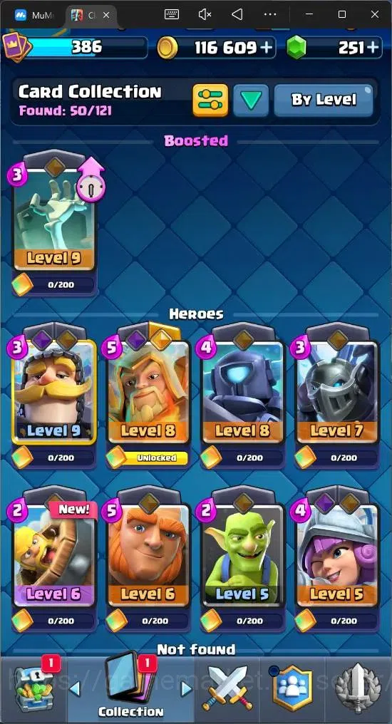 Clash Royale Accounts Mobile |KTL 9|Trophy 3045|50 Cards|4 Lv9 Cards|1 H image 10