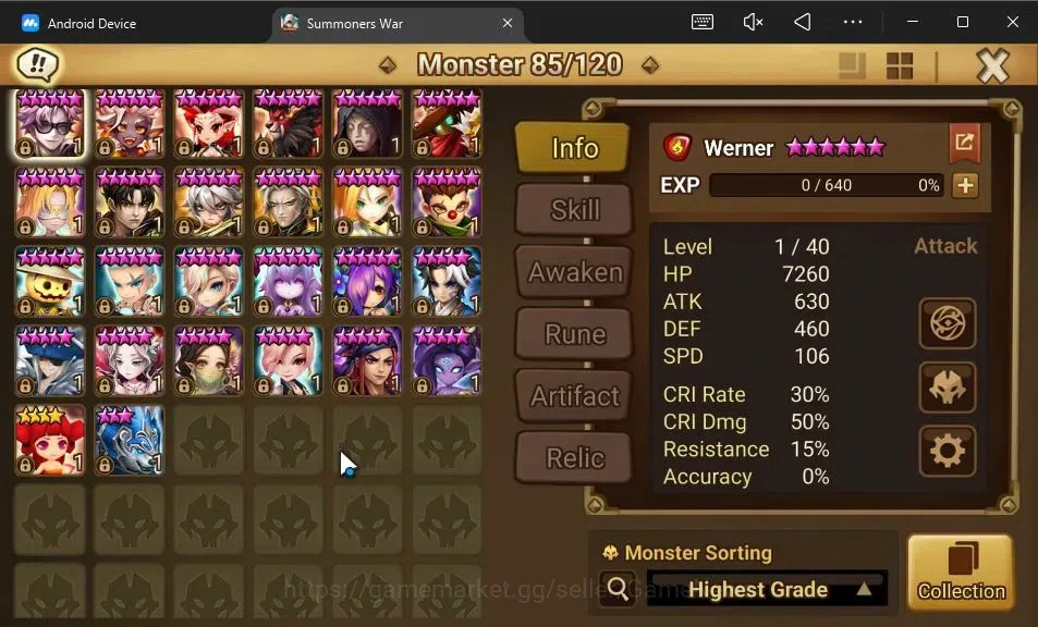 Summoners War: Sky Arena Accounts GLOBAL Lv100|3 LD[Benedict,Shun,Kuvarci]|43 Total  image 12