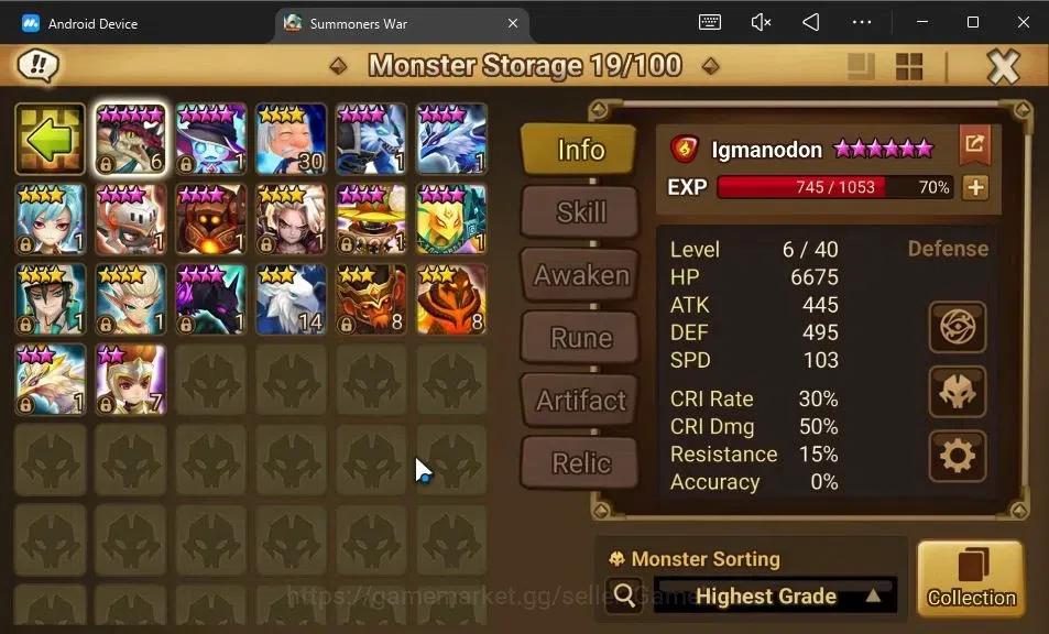 Summoners War: Sky Arena Accounts GLOBAL Lv100|3 LD[Benedict,Shun,Kuvarci]|43 Total  image 13