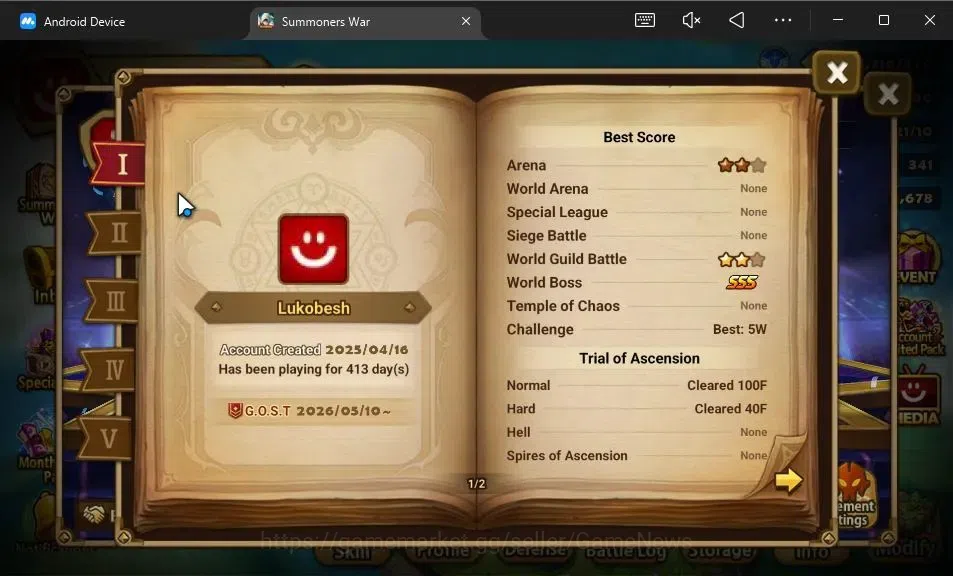 Summoners War: Sky Arena Accounts GLOBAL Lv100|3 LD[Benedict,Shun,Kuvarci]|43 Total  image 3