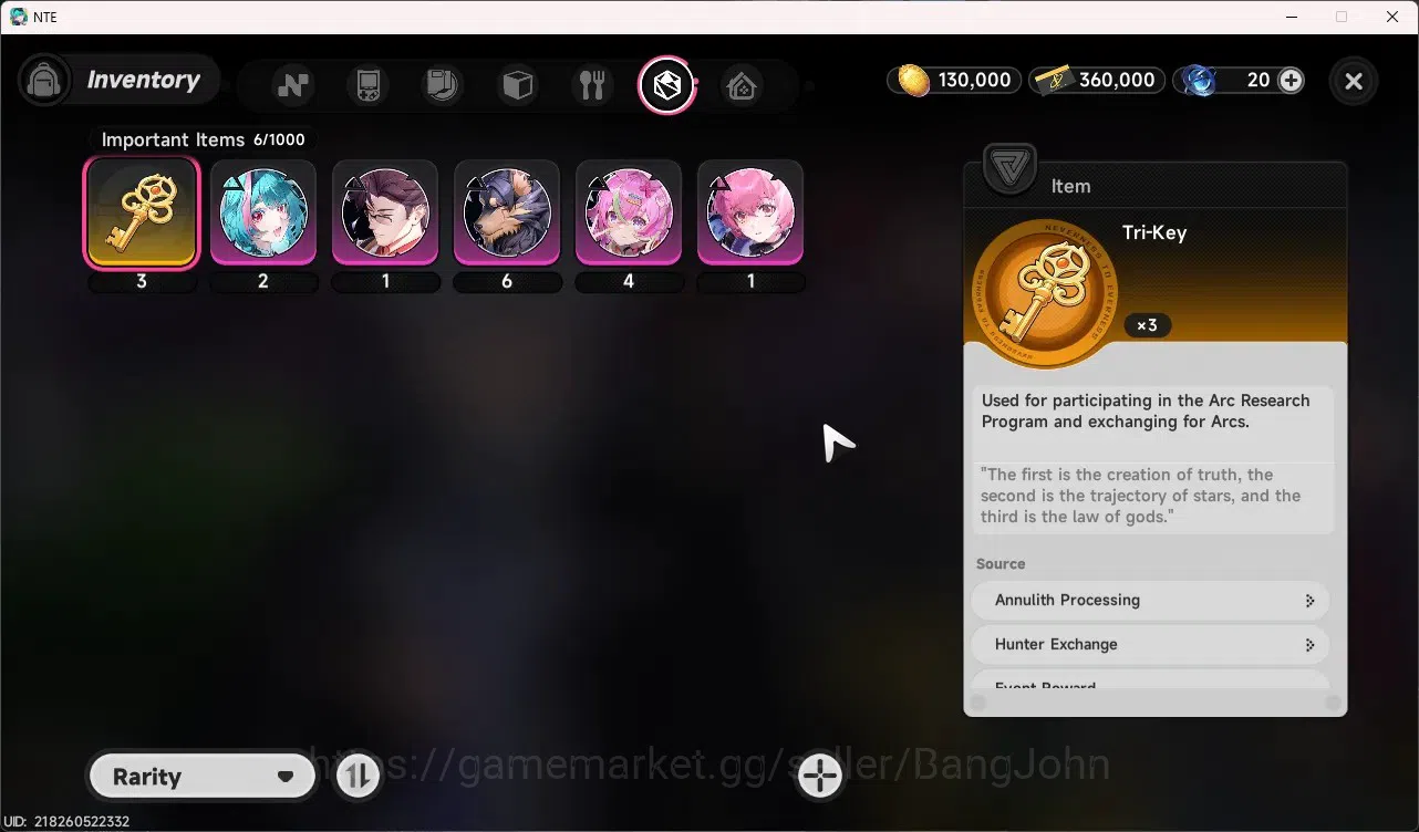 Neverness to Everness Accounts EU | Starter Lv 3 | 1 SSR Sakiri + 1 SSR Selector  image 4