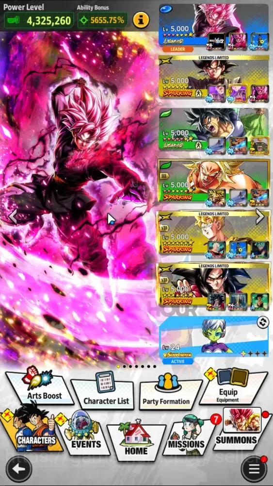 Dragon Ball Legends Accounts 212M TotalPwr|LV168|2UL+4LR+23LL|SSGSS Gogeta,SS G image 2