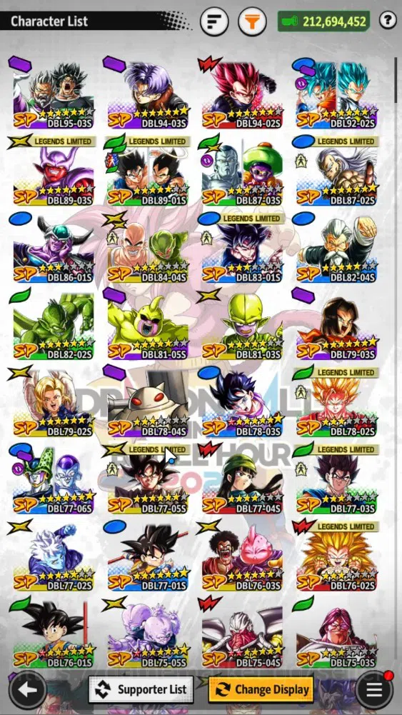 Dragon Ball Legends Accounts 212M TotalPwr|LV168|2UL+4LR+23LL|SSGSS Gogeta,SS G image 6